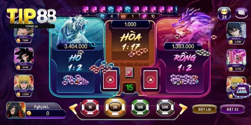 Cách chơi Rồng Hổ cơ bản cho người mới