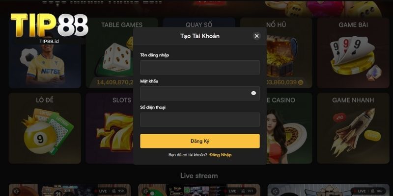 Tổng quan về quy trình đăng ký TIP88 cho tân thủ